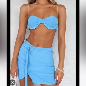 White fox boutique blue set